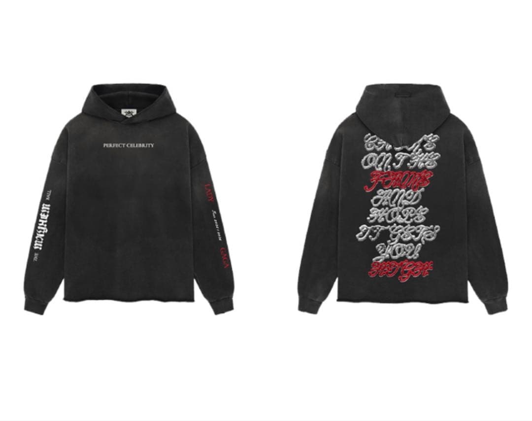 (残り1個)新品レディーガガ VIPGOLDHOODIE 黒 M〜最安値〜