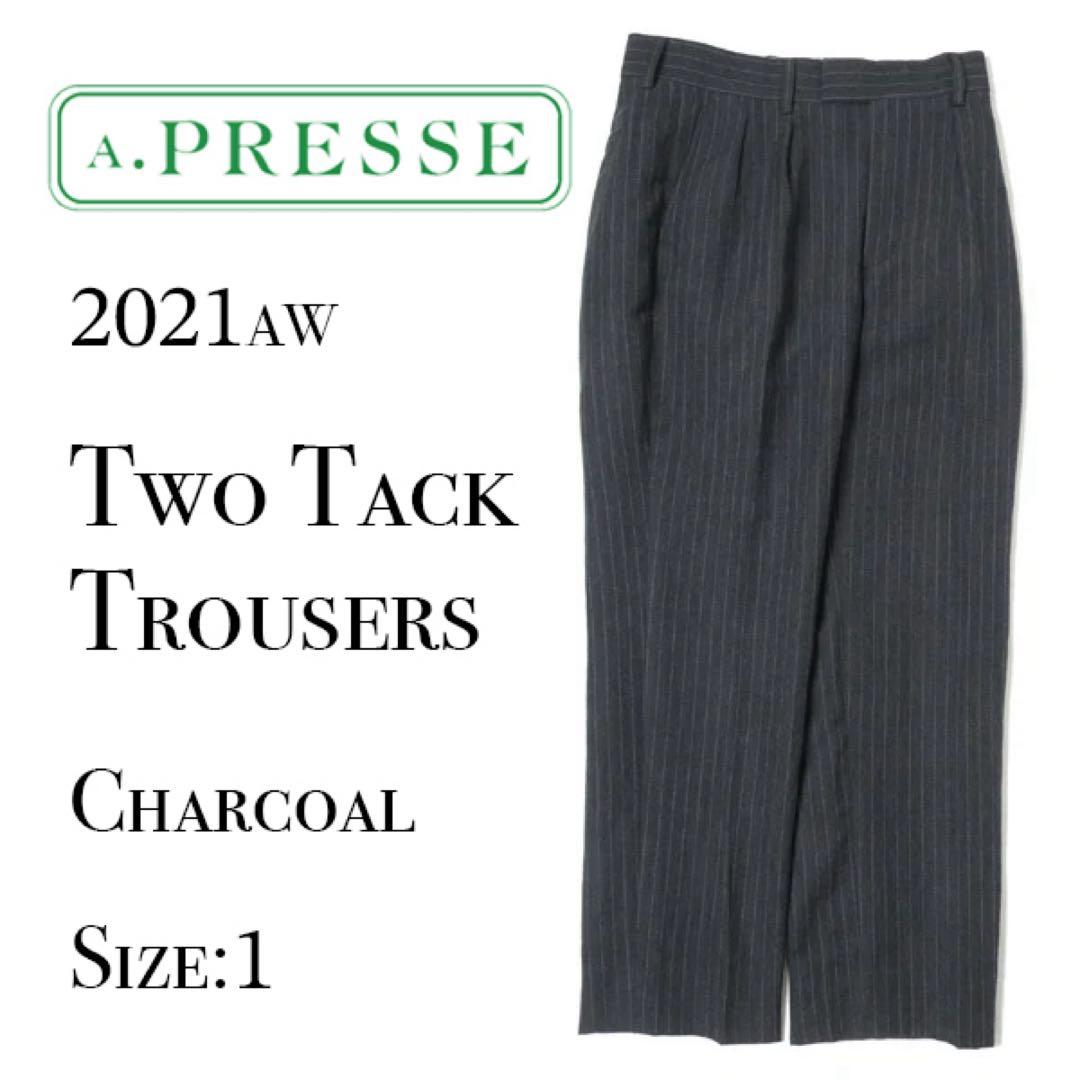 パンツ A.PRESSE 21aw Two tack Trousers Chacoal1