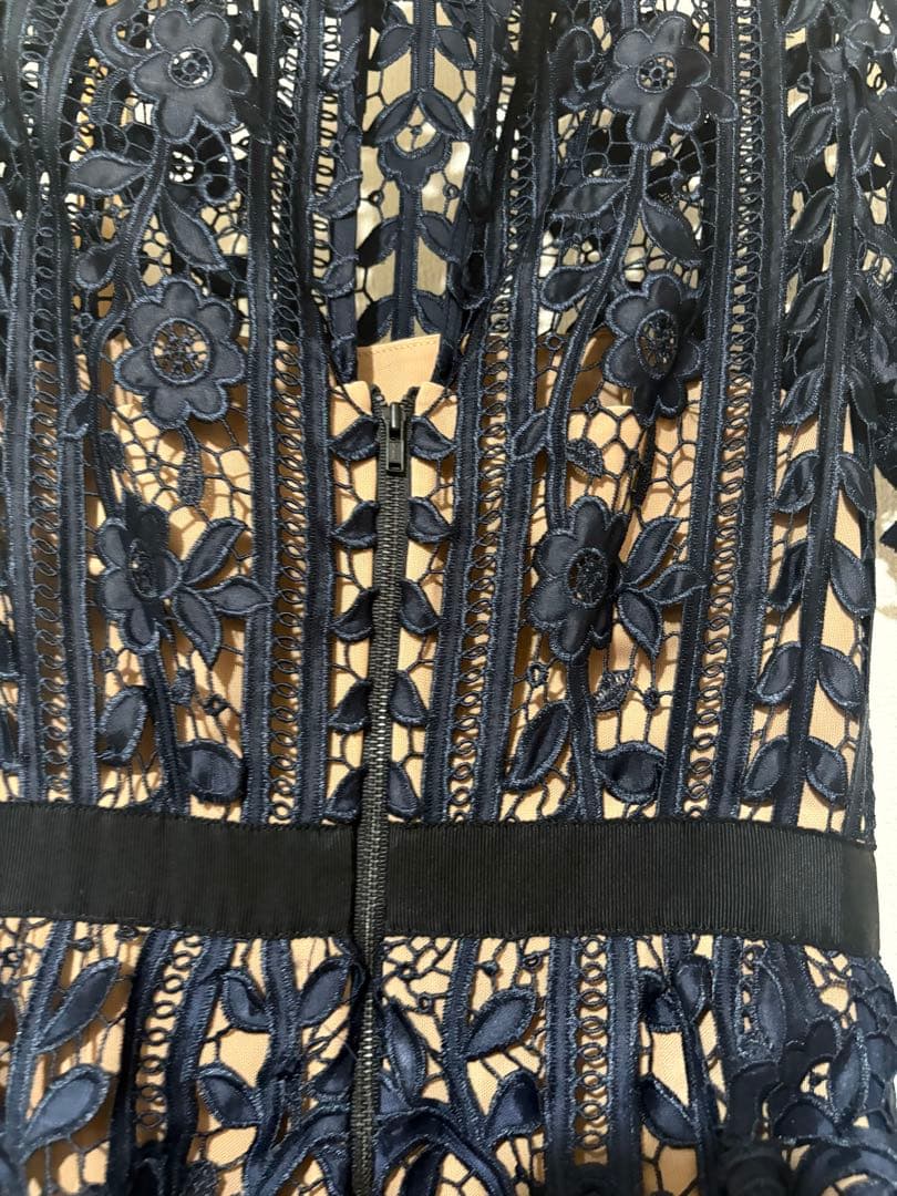 self-portrait 新品　ネイビー レース ワンピース UK4 US0