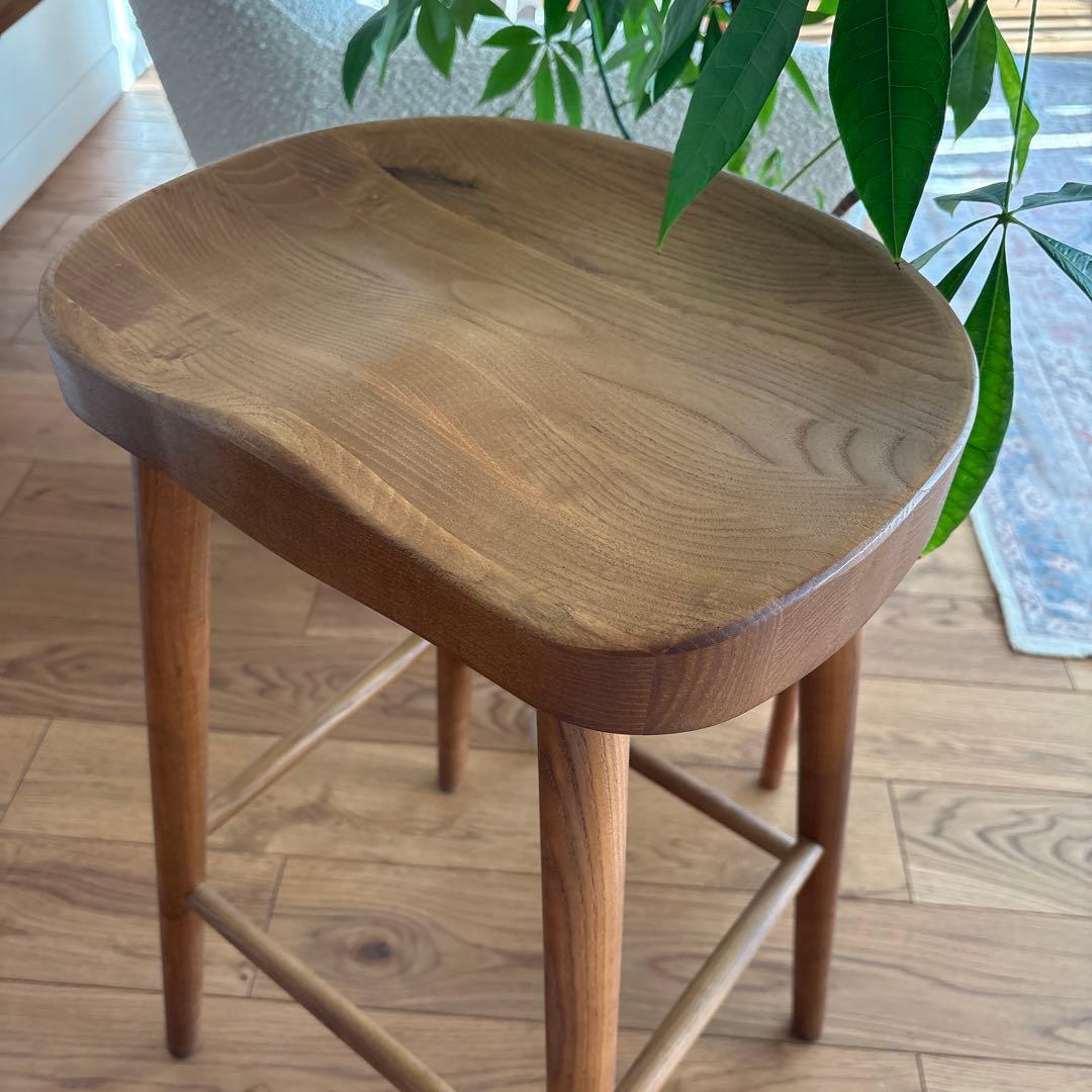 ⚠️aya⚠️アッシュ　バースツール　Zara  木製