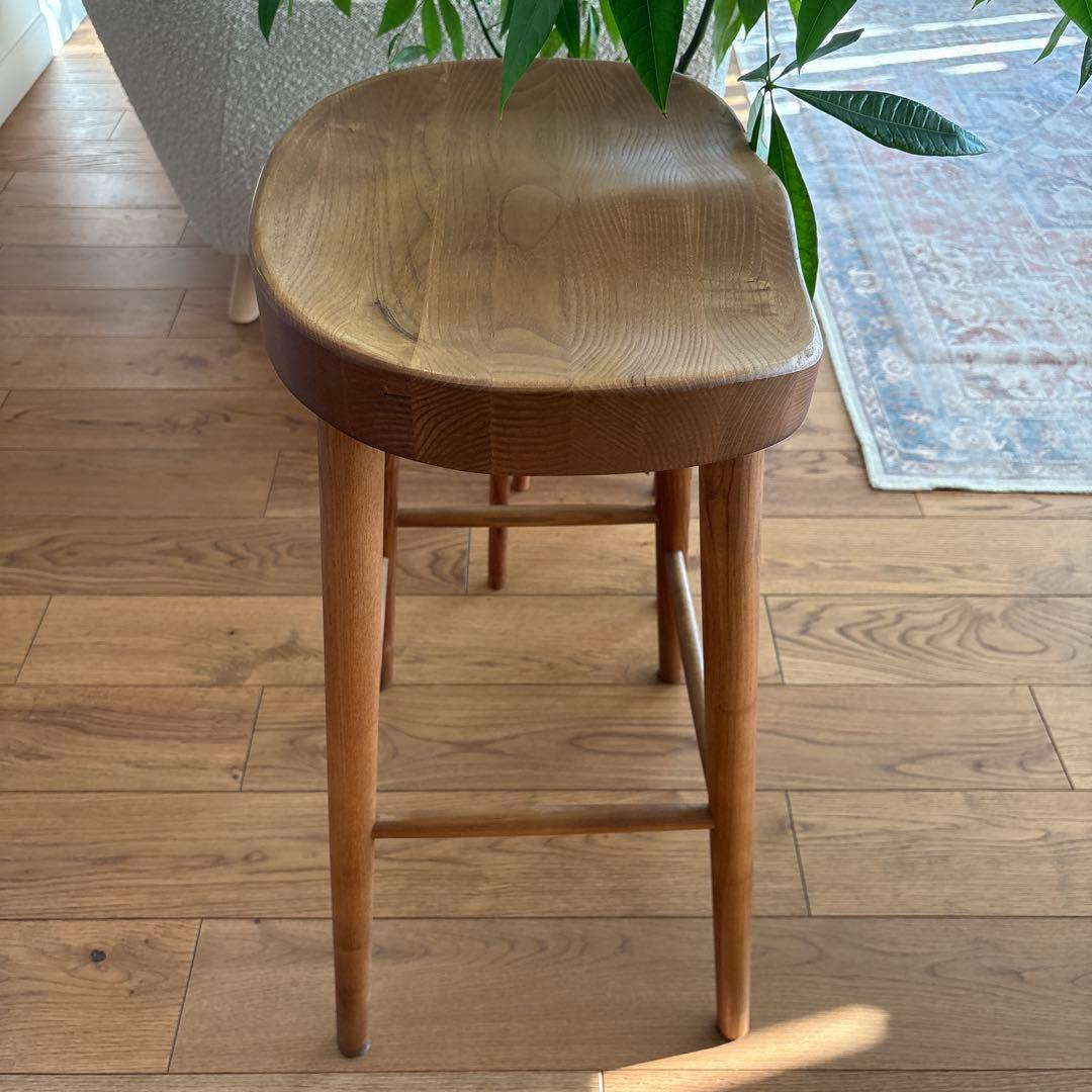 ⚠️aya⚠️アッシュ　バースツール　Zara  木製