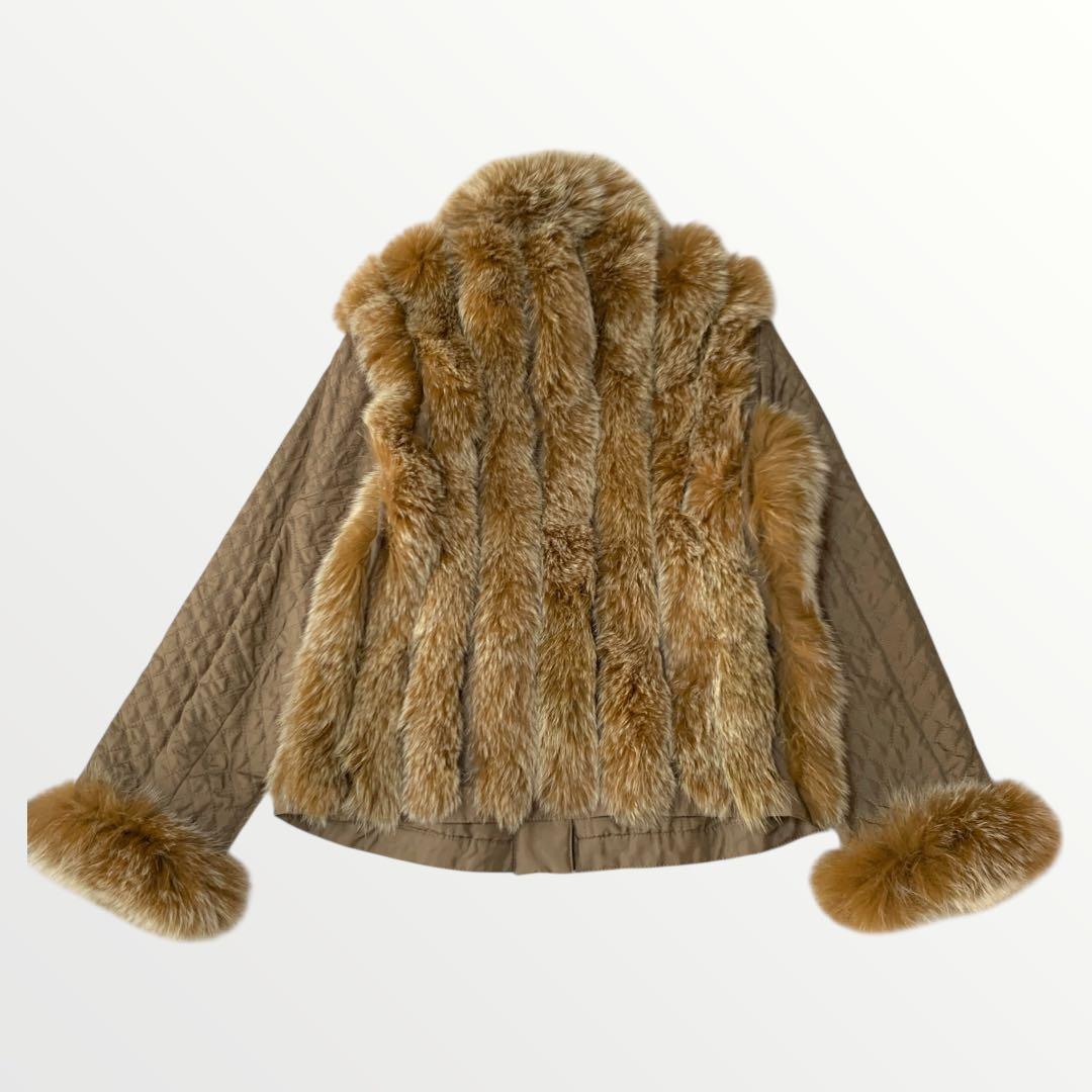 サガフォックス 美品 リアルファージャケット リバーシブル ベージュ 【M】