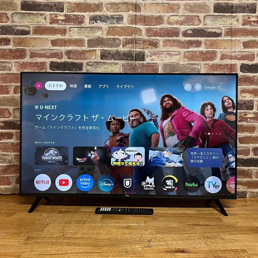 TCL 43V型 4K液晶テレビ Google TV 43P635 2022年製