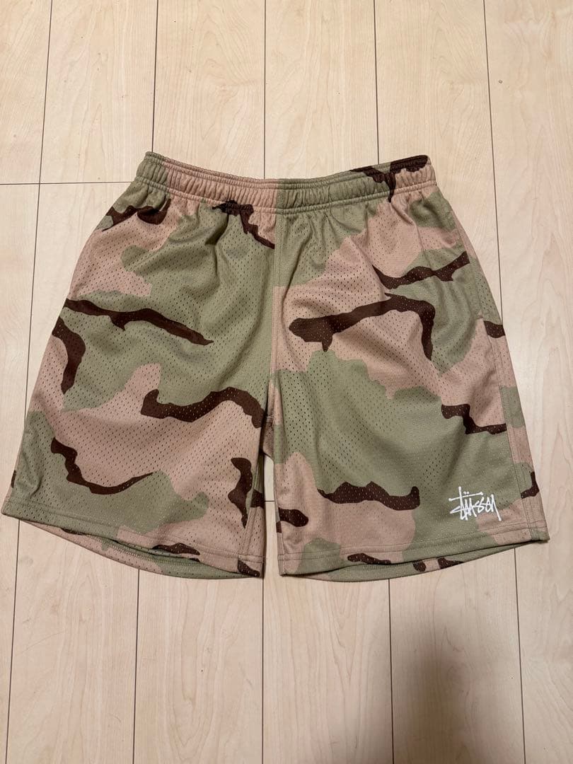 パンツ STUSSY BASIC MESH SHORT / SAND CAMO