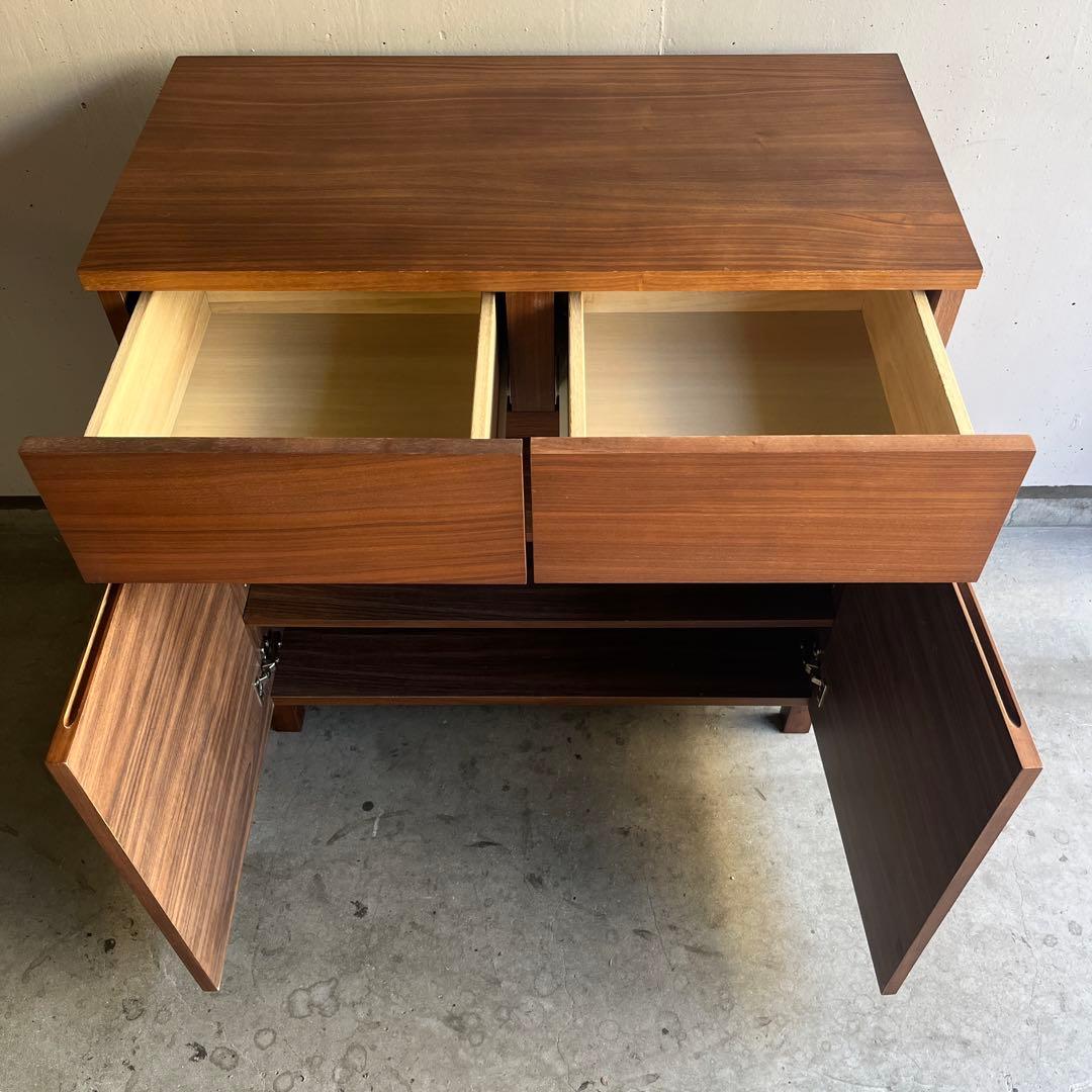 美品・廃盤希少★無印 ウォールナット材キャビネット・木製扉