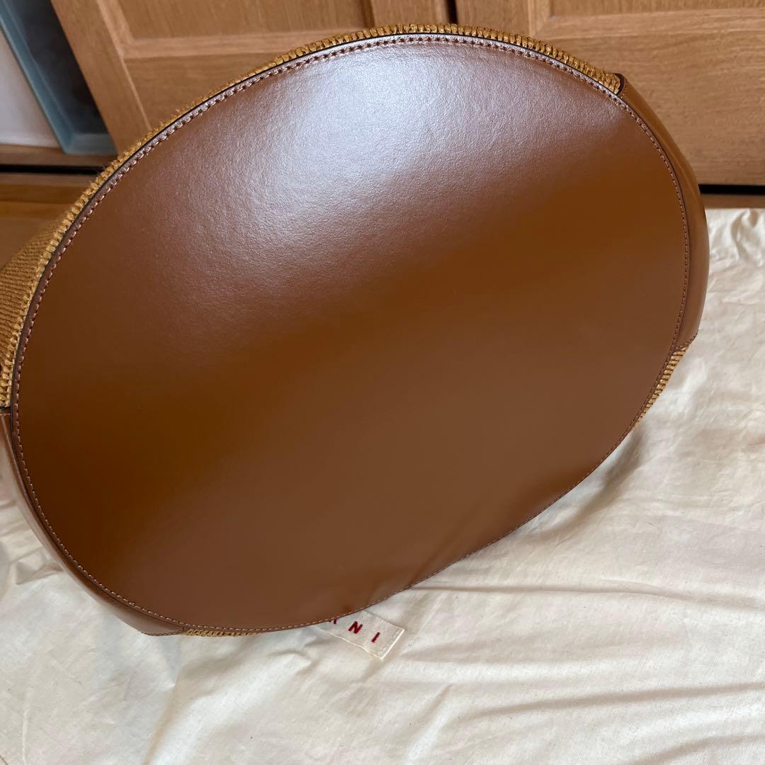 『超美品』MARNI マルニ　かごバッグ ブラウン　ラージ　TROPICALIA