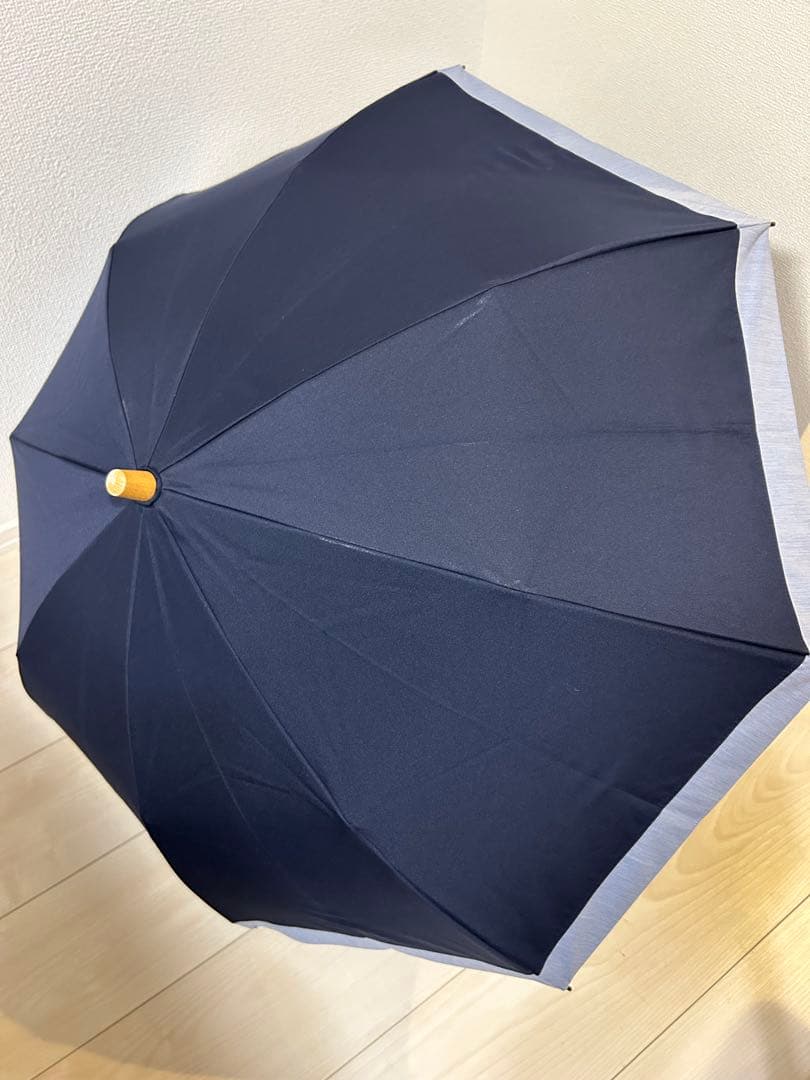 【サンバリア100】 2段折日傘 ネイビー