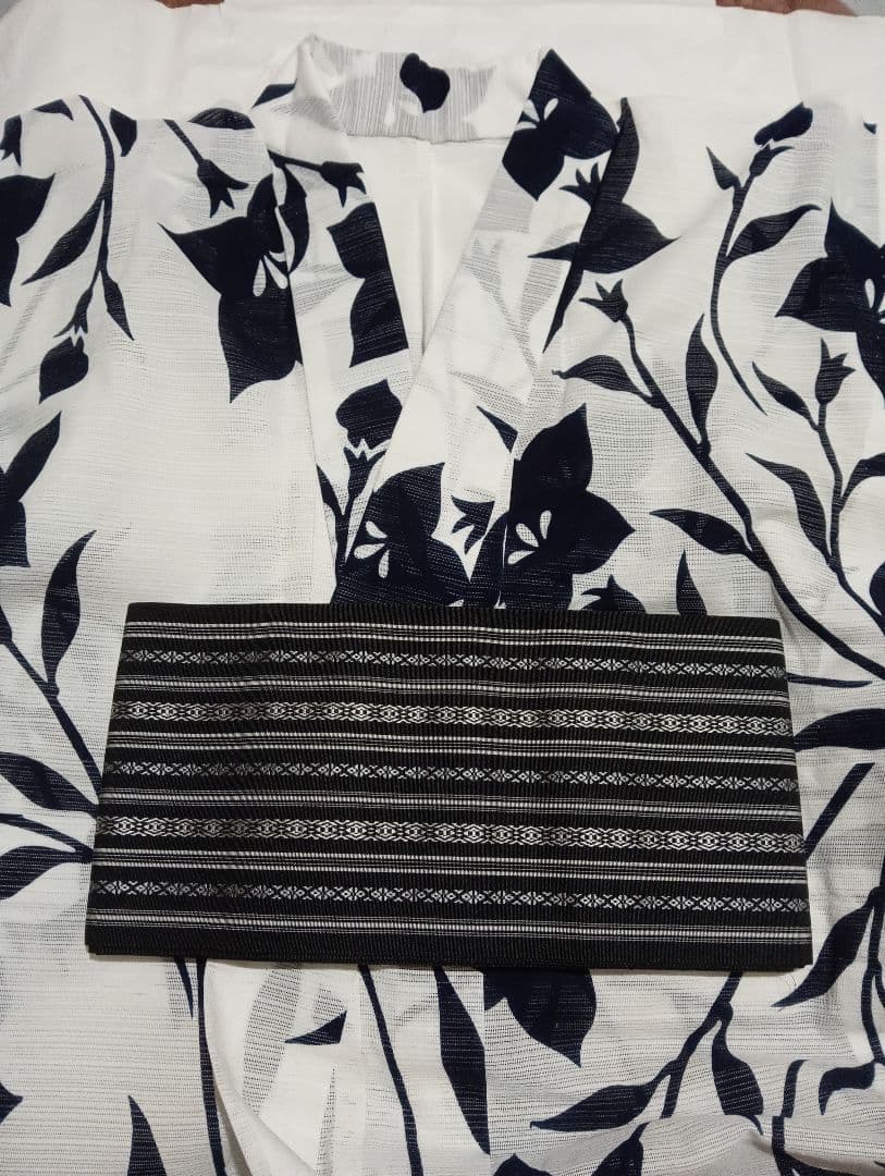 【最終値下げ】竺仙 浴衣 綿絽 桔梗 白地 (浴衣のみ)