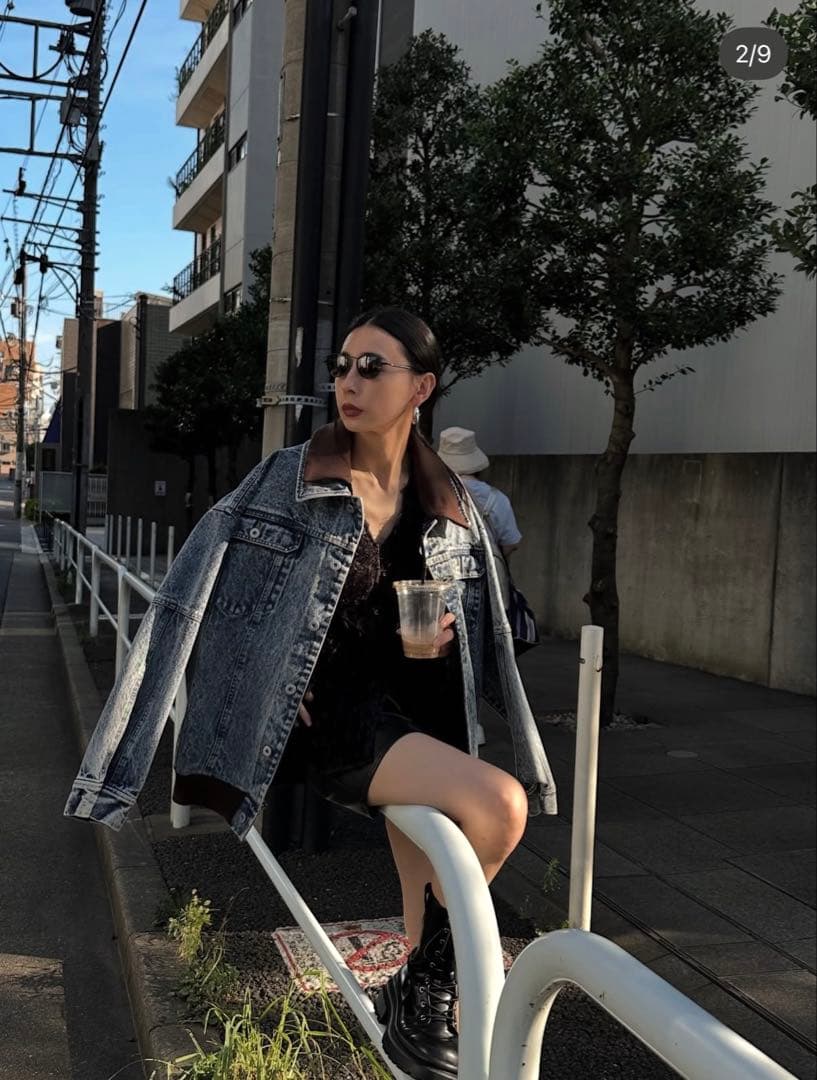 着用1回✨ AmeriVintage ✨RIB MIXDENIM BLOUSON