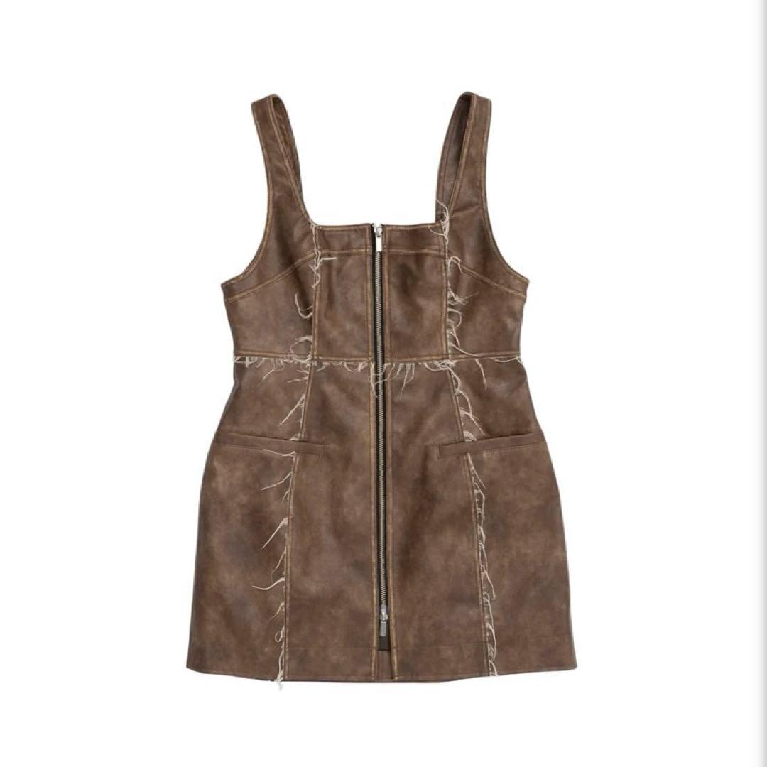 MAISON SPECIAL レザーフロントジップトップス