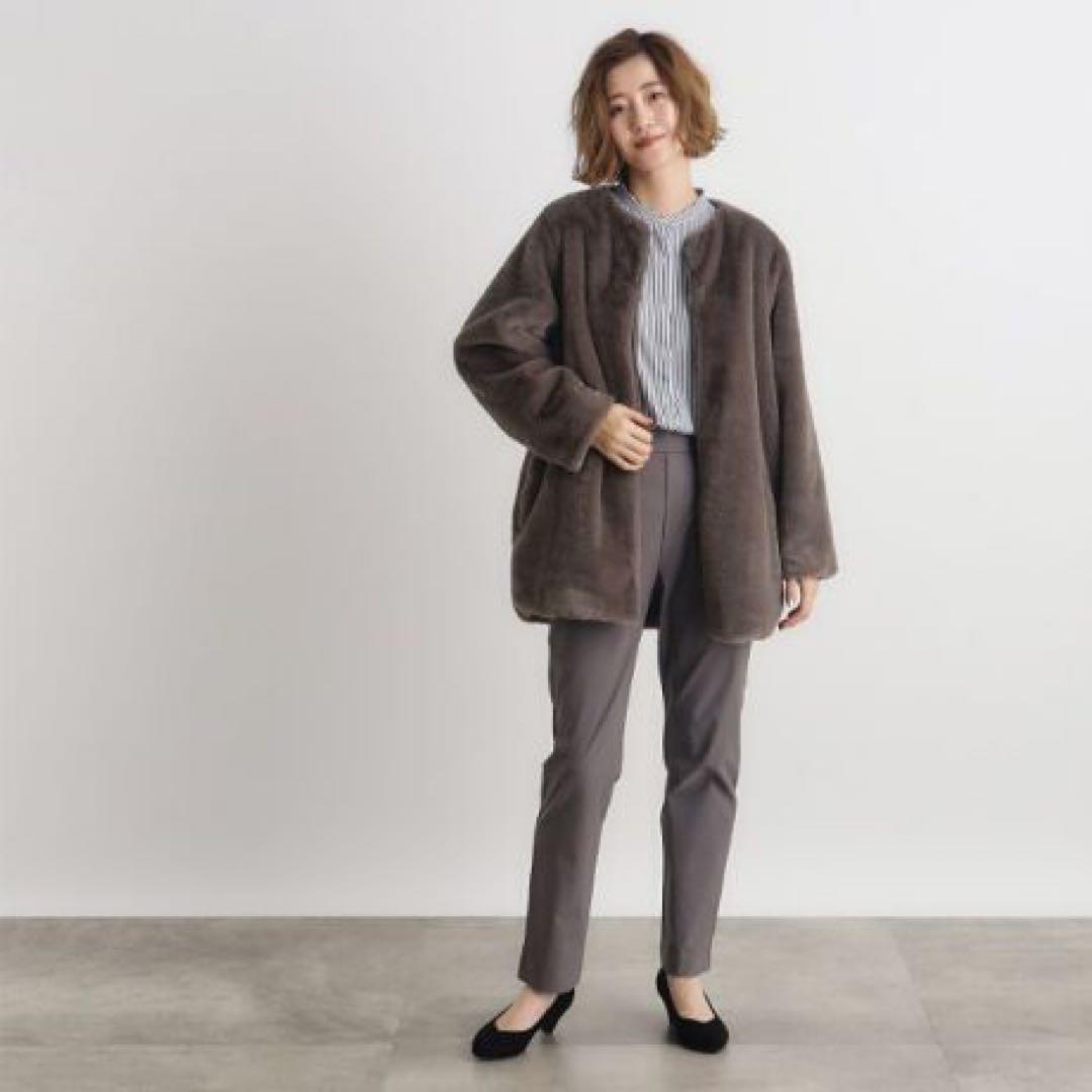 【新品タグ付き】grove 撥水　4way フェイクファーライナー　ロングマンパ