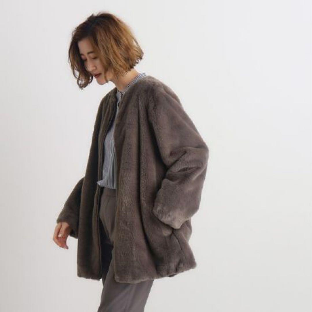 【新品タグ付き】grove 撥水　4way フェイクファーライナー　ロングマンパ