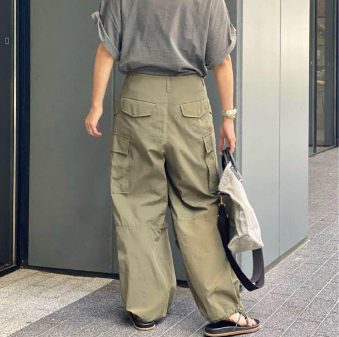 FRAMeWORK ナイロンカーゴパンツ　カーキ　サイズ40