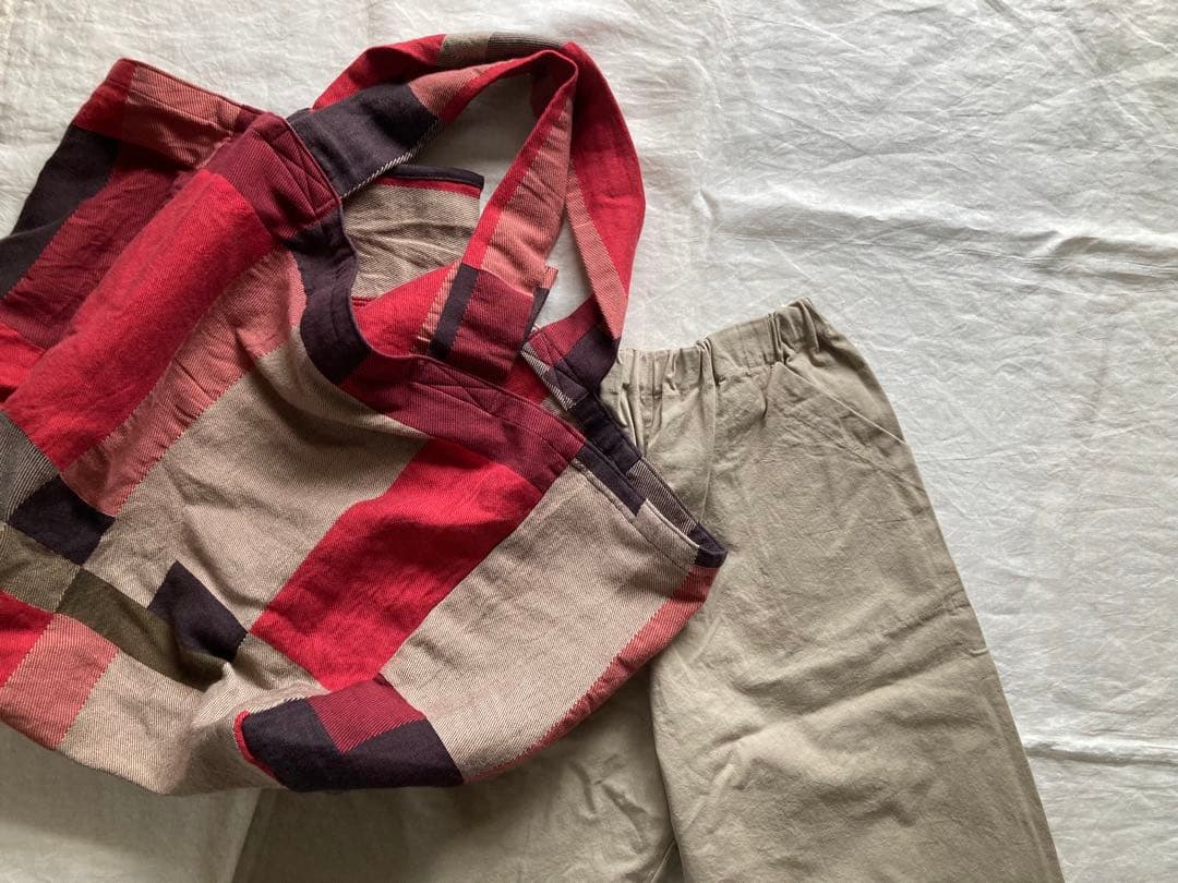 和穏【新品】ヤンマ産業 ポプリンコットン ダボダボパンツ プラス10㎝丈