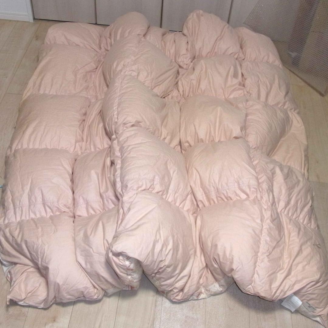 丸八真綿 高級羽毛布団 羽毛掛け布団 ダブル 厚手