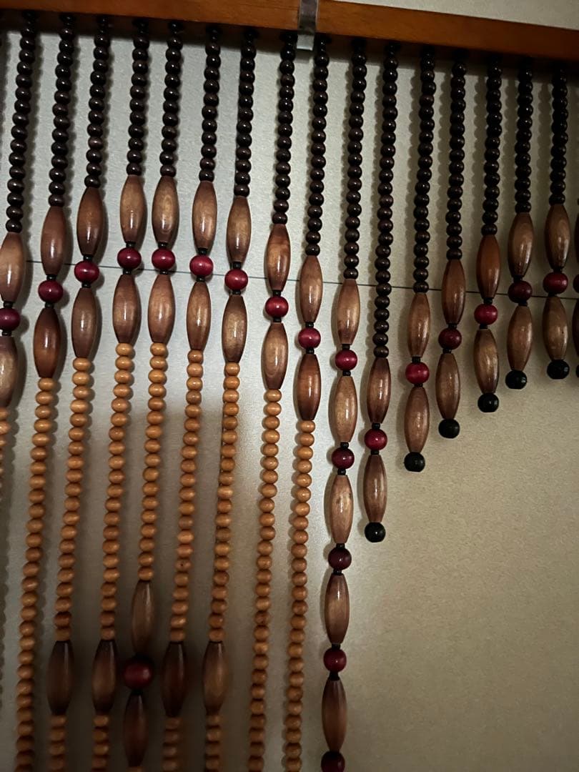 木製ビーズのれん 珠のれん