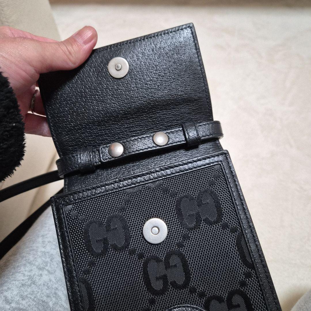 s*a様 GUCCI ブラック GG パターン ショルダーバッグ