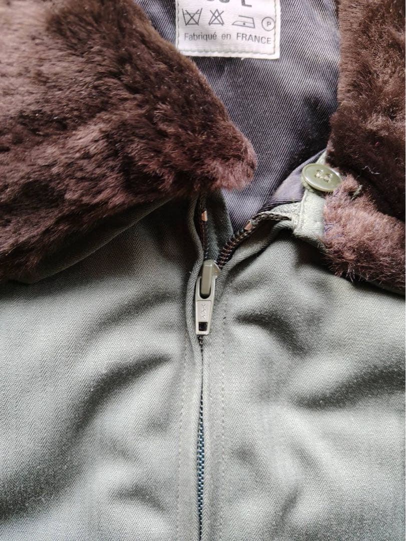 90s　フランス空軍　実物　未使用　フライトジャケット　88L　襟ボア付き