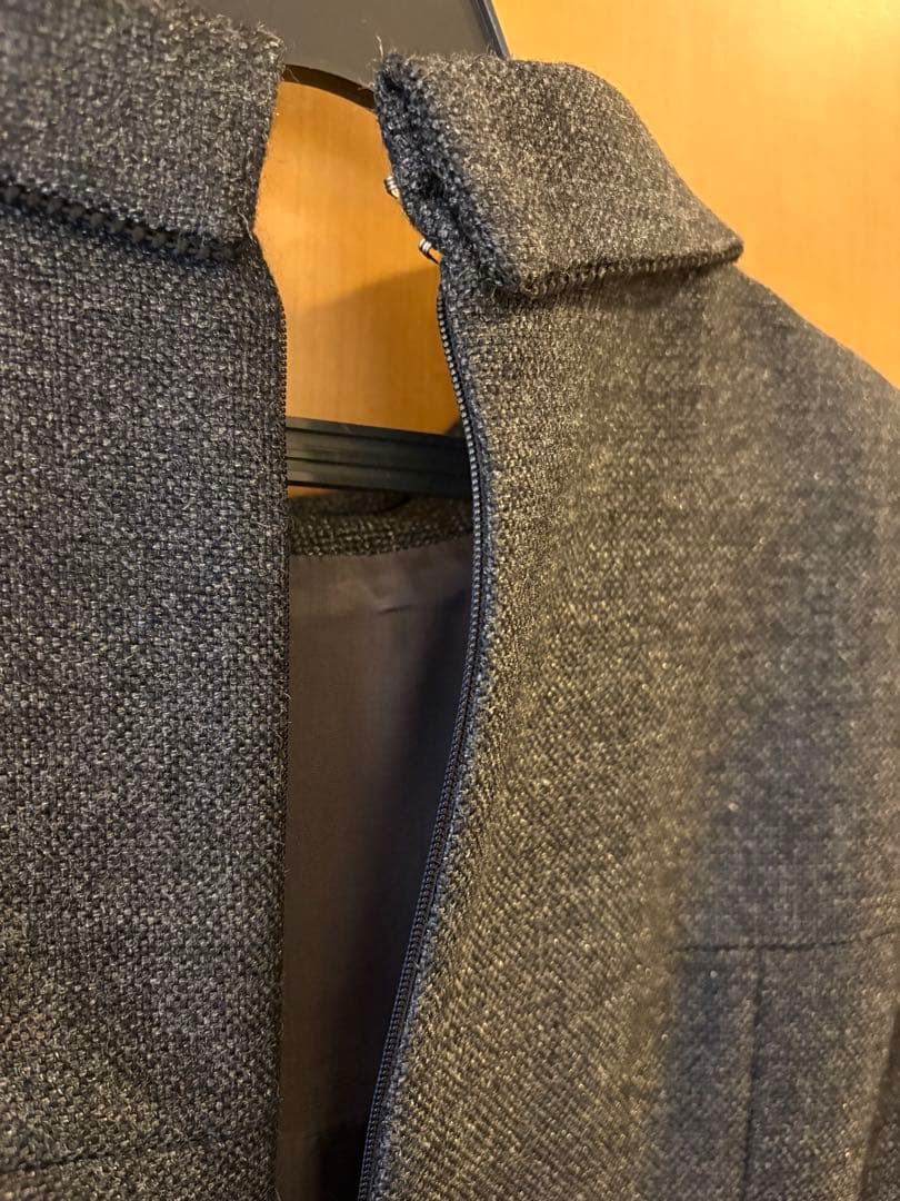 courrèges ダークグレー ひざ丈ワンピース