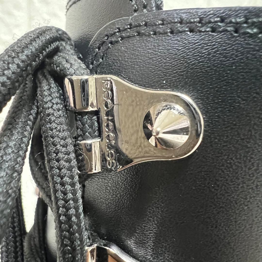 セルジオロッシ　スタッズワークブーツ　ショートブーツ　レースアップ　サイドジップ