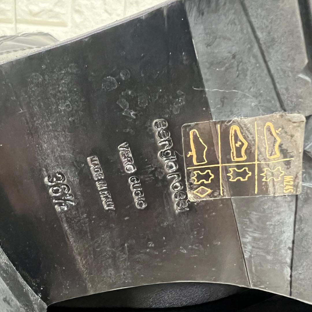 セルジオロッシ　スタッズワークブーツ　ショートブーツ　レースアップ　サイドジップ