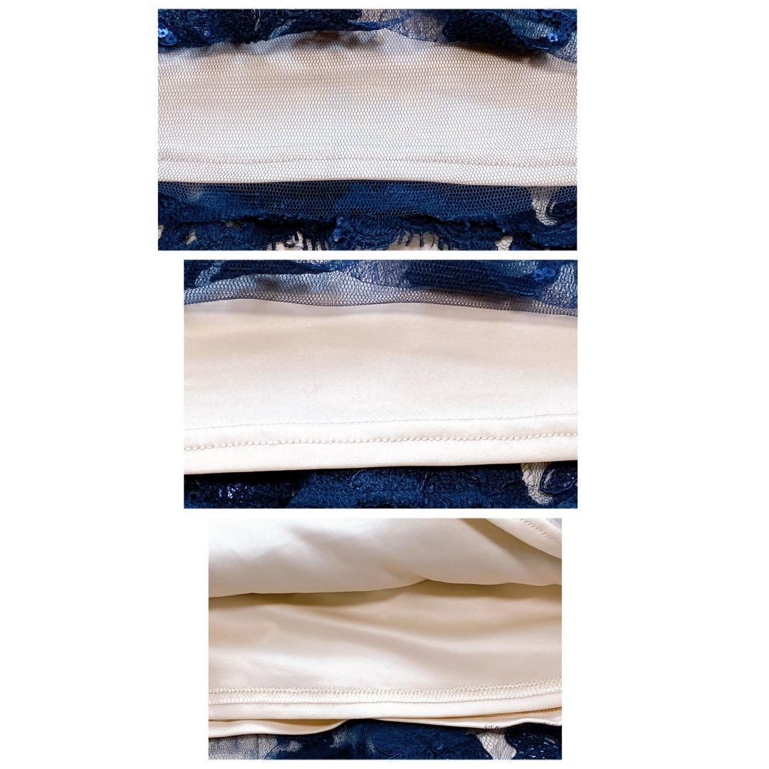 美品 タダシショージ 高級ドレス スパンコール 総コードレース