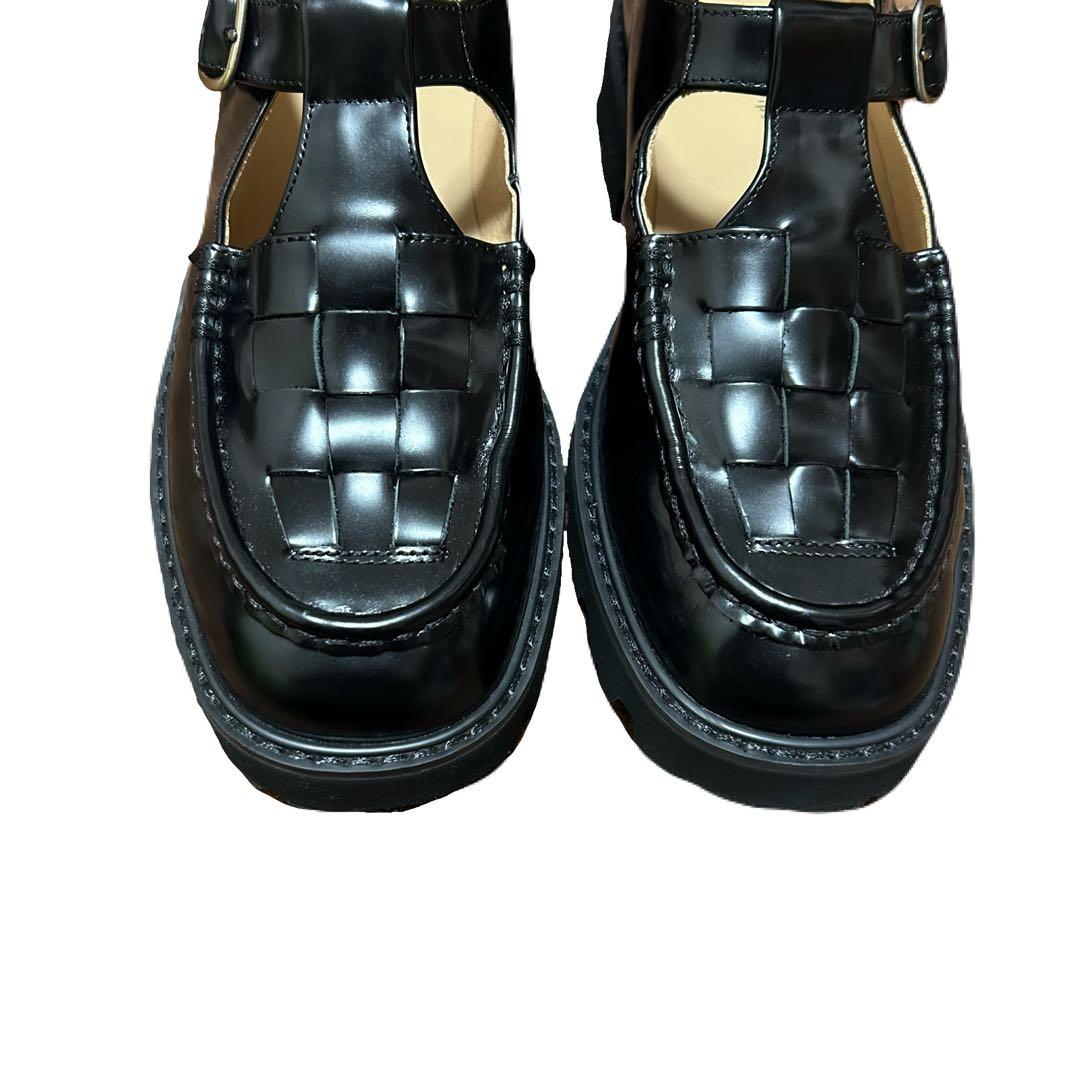 最終値下げ！美品！北欧暮らしの道具店　Tストラップシューズ　ブラック 22.5