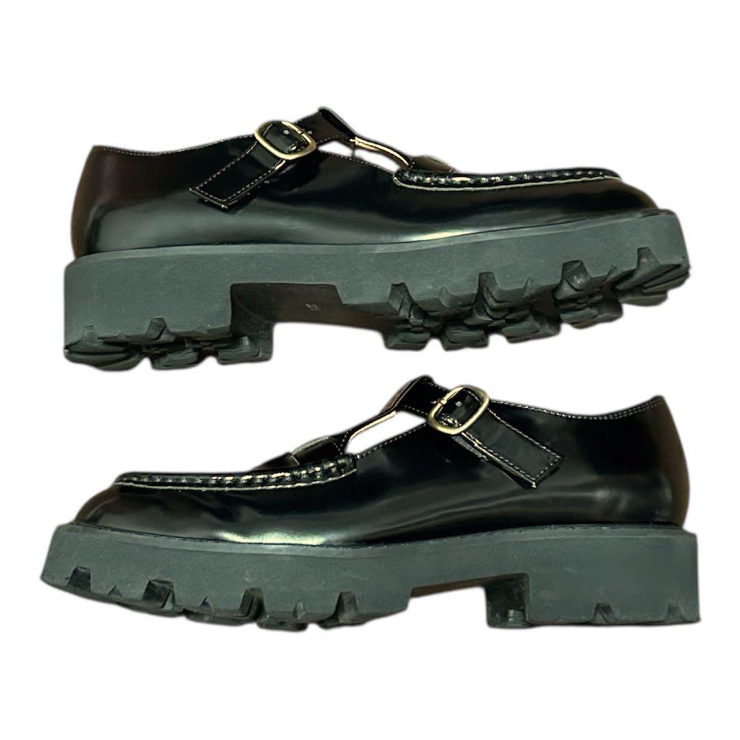 最終値下げ！美品！北欧暮らしの道具店　Tストラップシューズ　ブラック 22.5