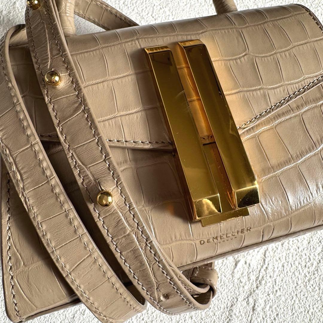 DEMELLIER ナノ モントリオール クロコ 2way ショルダーバッグ