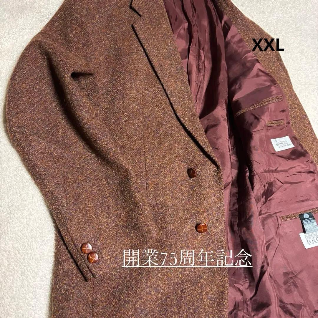 美品 Harris Tweed ドイツ 老舗 テーラードジャケット 75周年記念