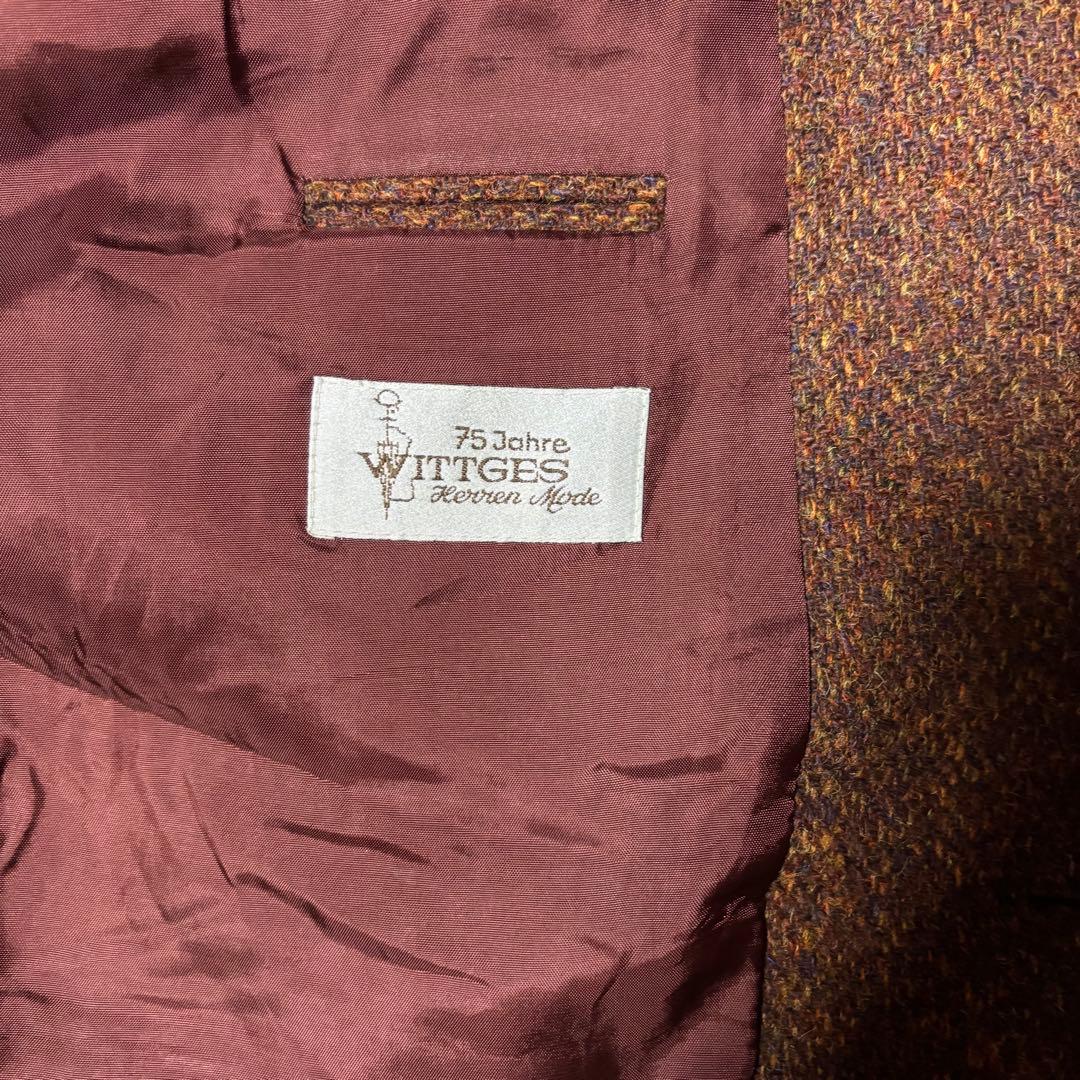 美品 Harris Tweed ドイツ 老舗 テーラードジャケット 75周年記念