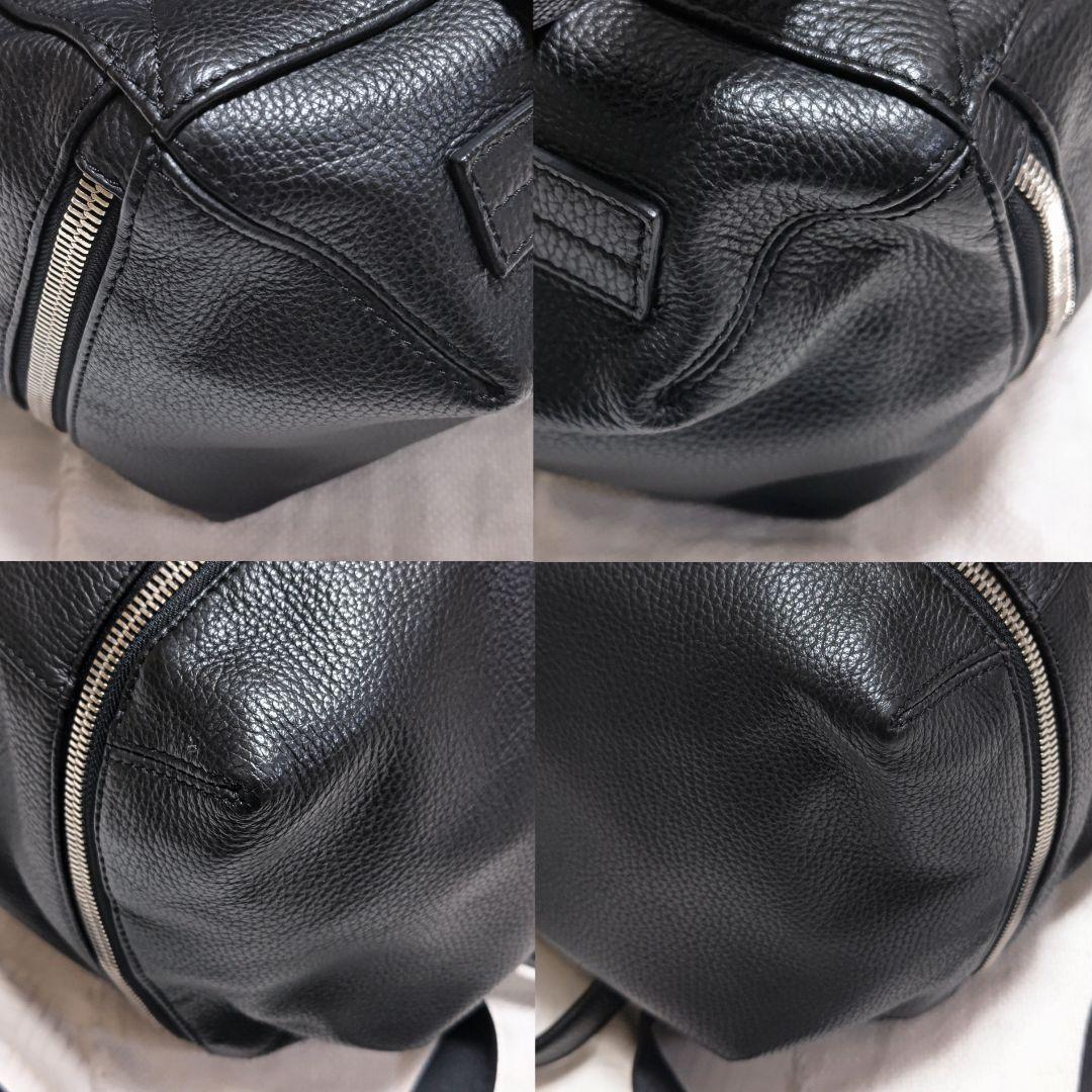 ジョルジオアルマーニARMANIコレツィオーニ黒レザーバックパックリュック