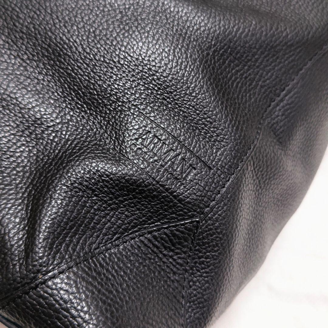 ジョルジオアルマーニARMANIコレツィオーニ黒レザーバックパックリュック