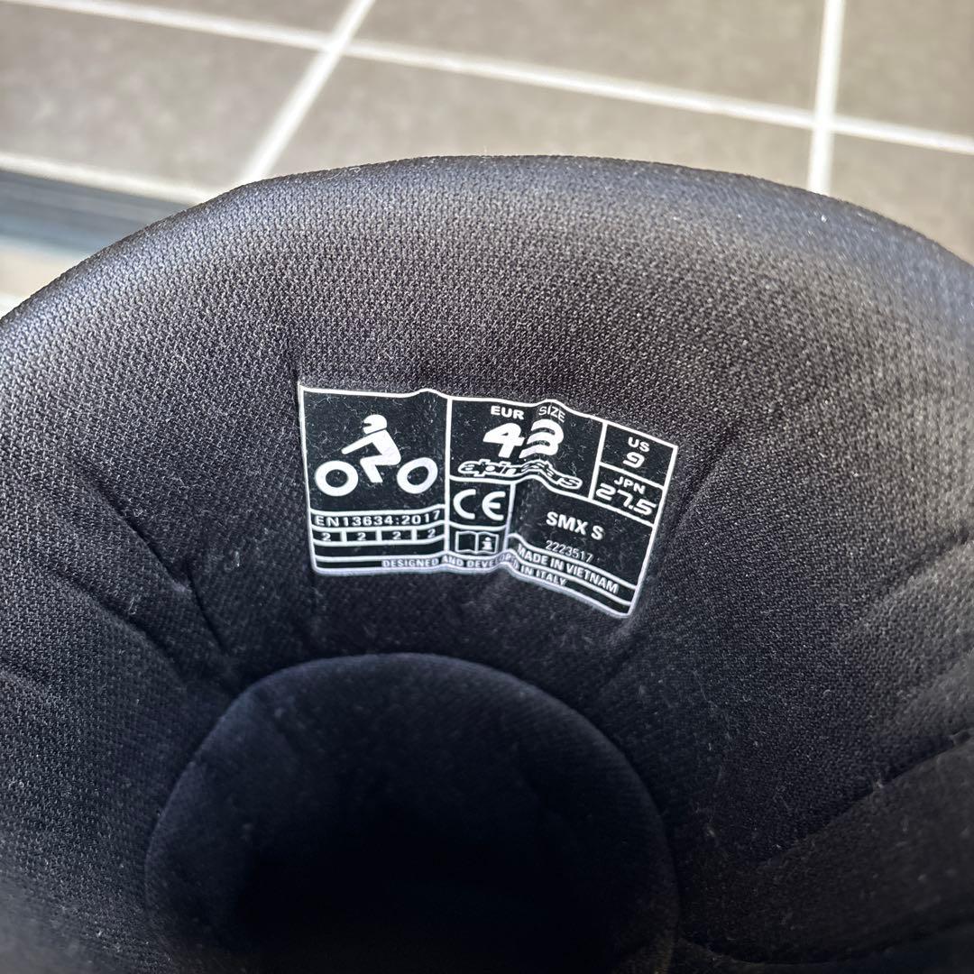 Alpinestars SMX-S 27.5 US9 EU43 白黒