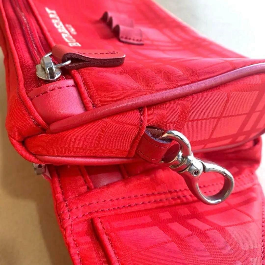 BURBERRY GOLF レッド チェック柄 ウエストポーチ ゴルフグッズ