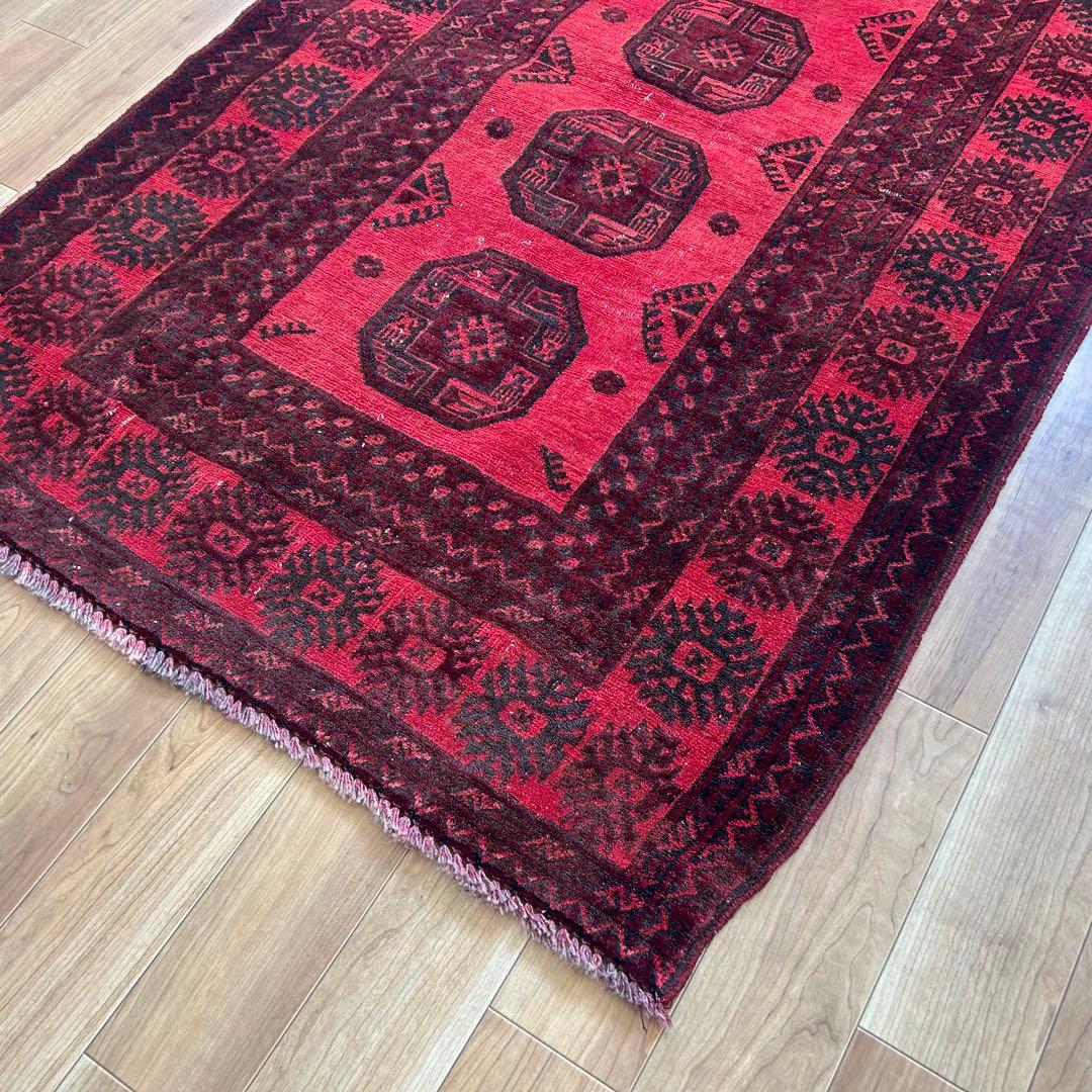 【1980's vintage】トルクメン族 アフガンラグ