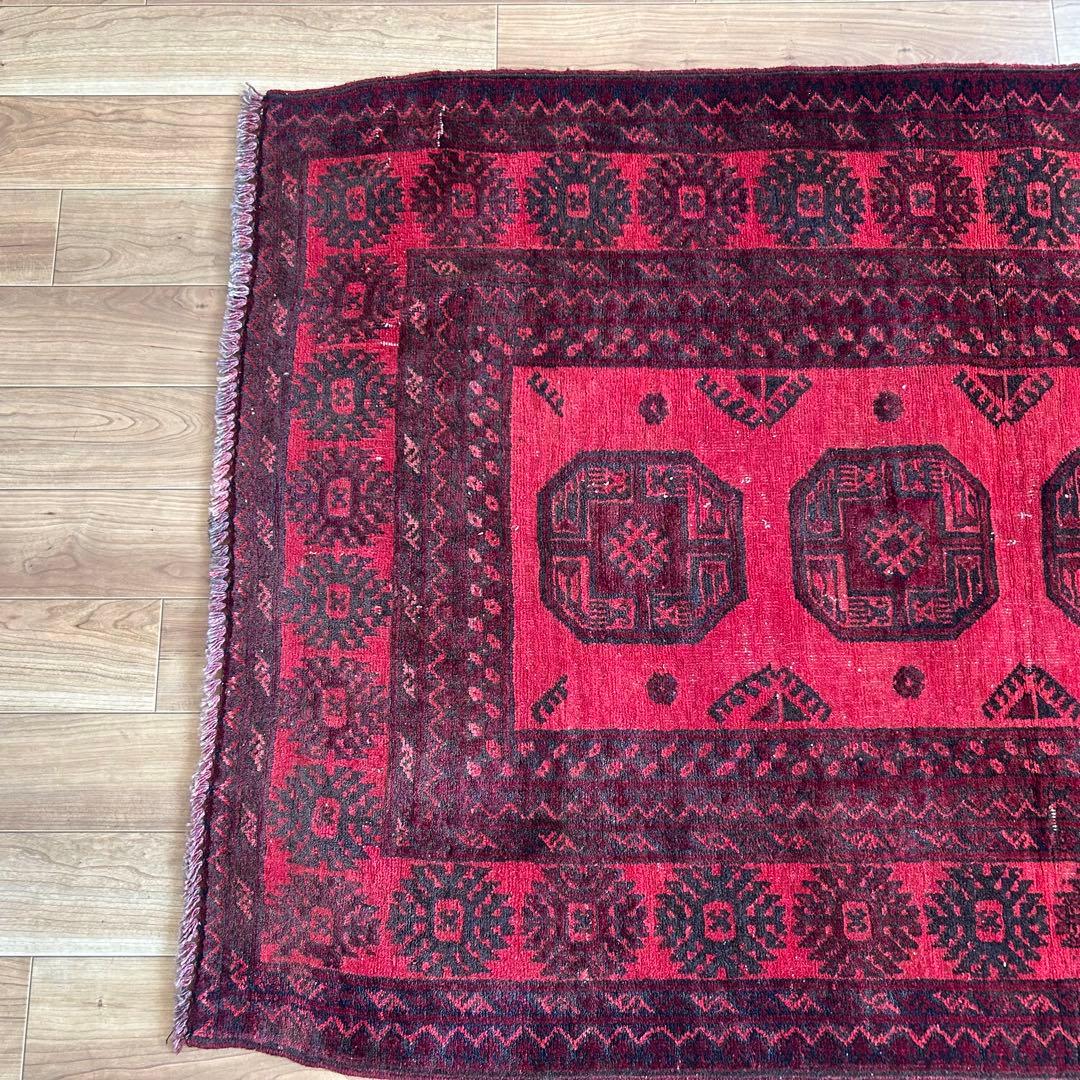 【1980's vintage】トルクメン族 アフガンラグ
