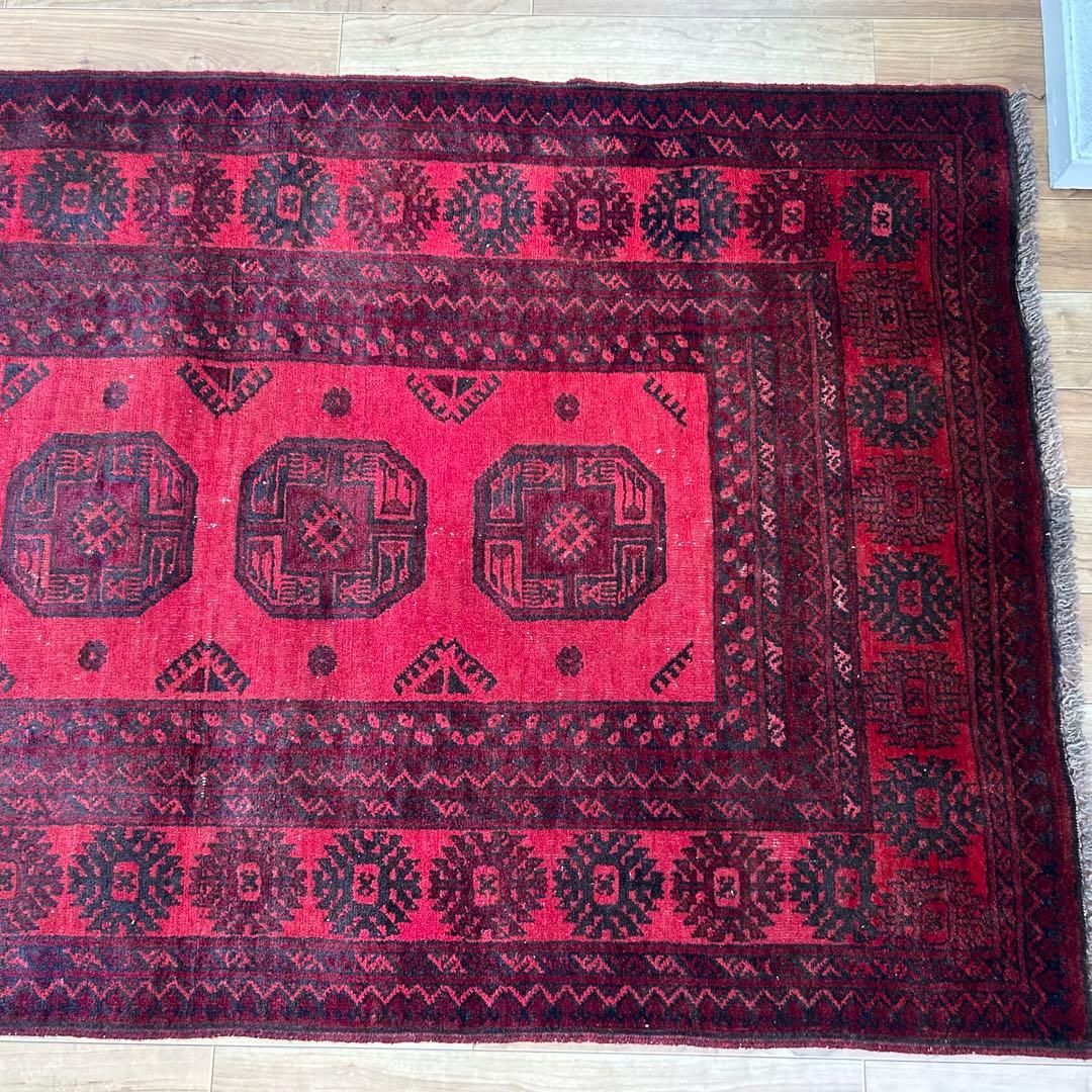 【1980's vintage】トルクメン族 アフガンラグ