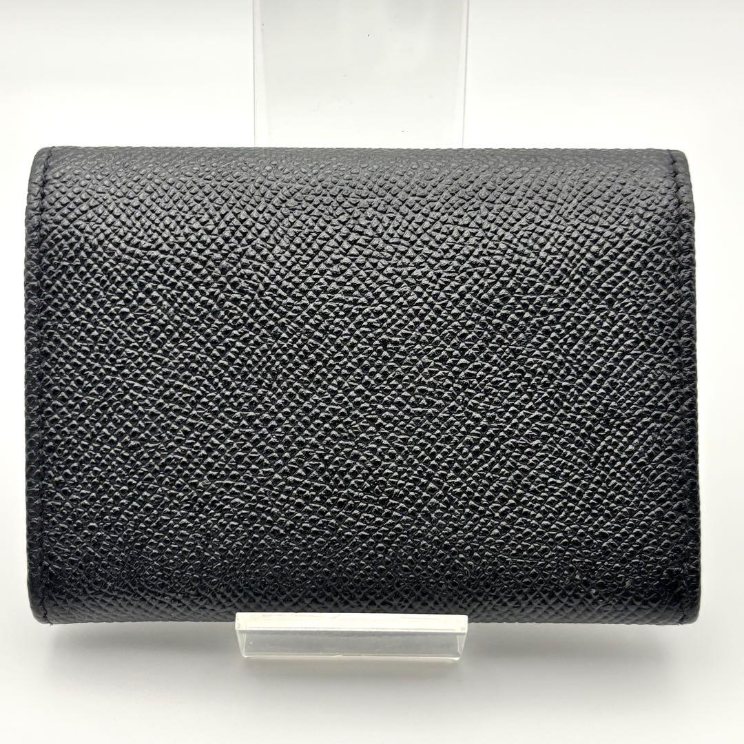 未使用級✨ブルガリ 名刺入れ カードケース ロゴクリップ グレインレザー 黒