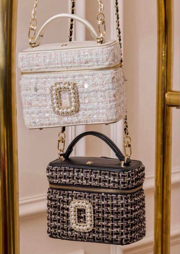 Herlipto Tweed Crystal Vanity Bag 新品