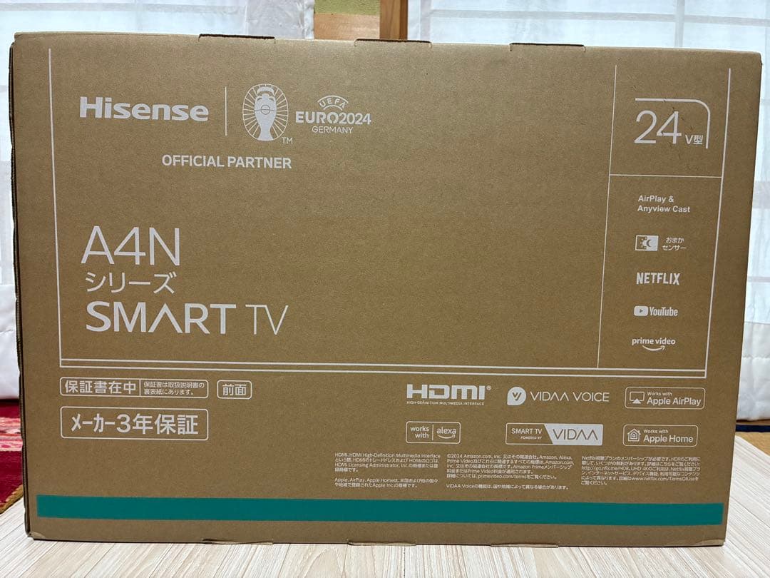 Hisense ハイセンス 24型スマートテレビ 24A4N