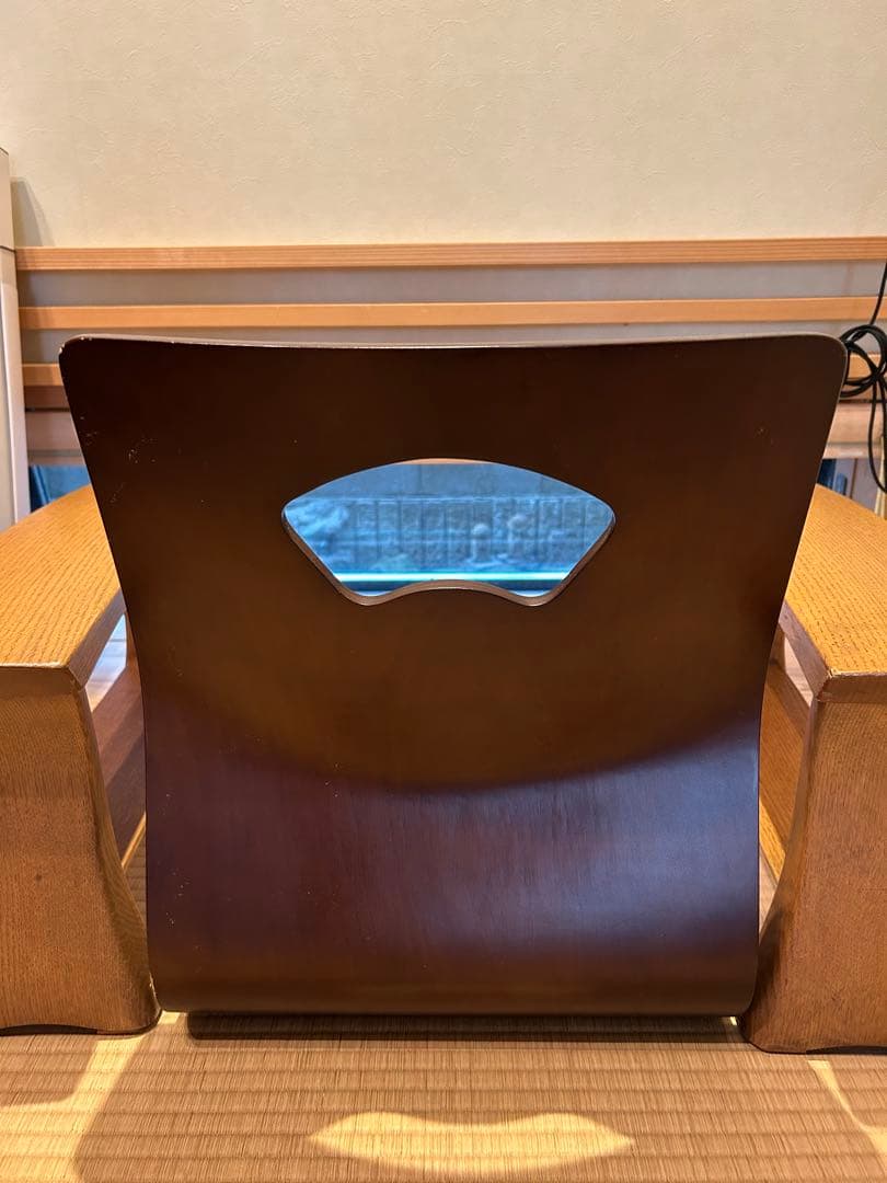 【飛騨家具】シラカワ　脇息　肘掛け　2脚（オーク材）　【オマケ】座椅子（合板材）