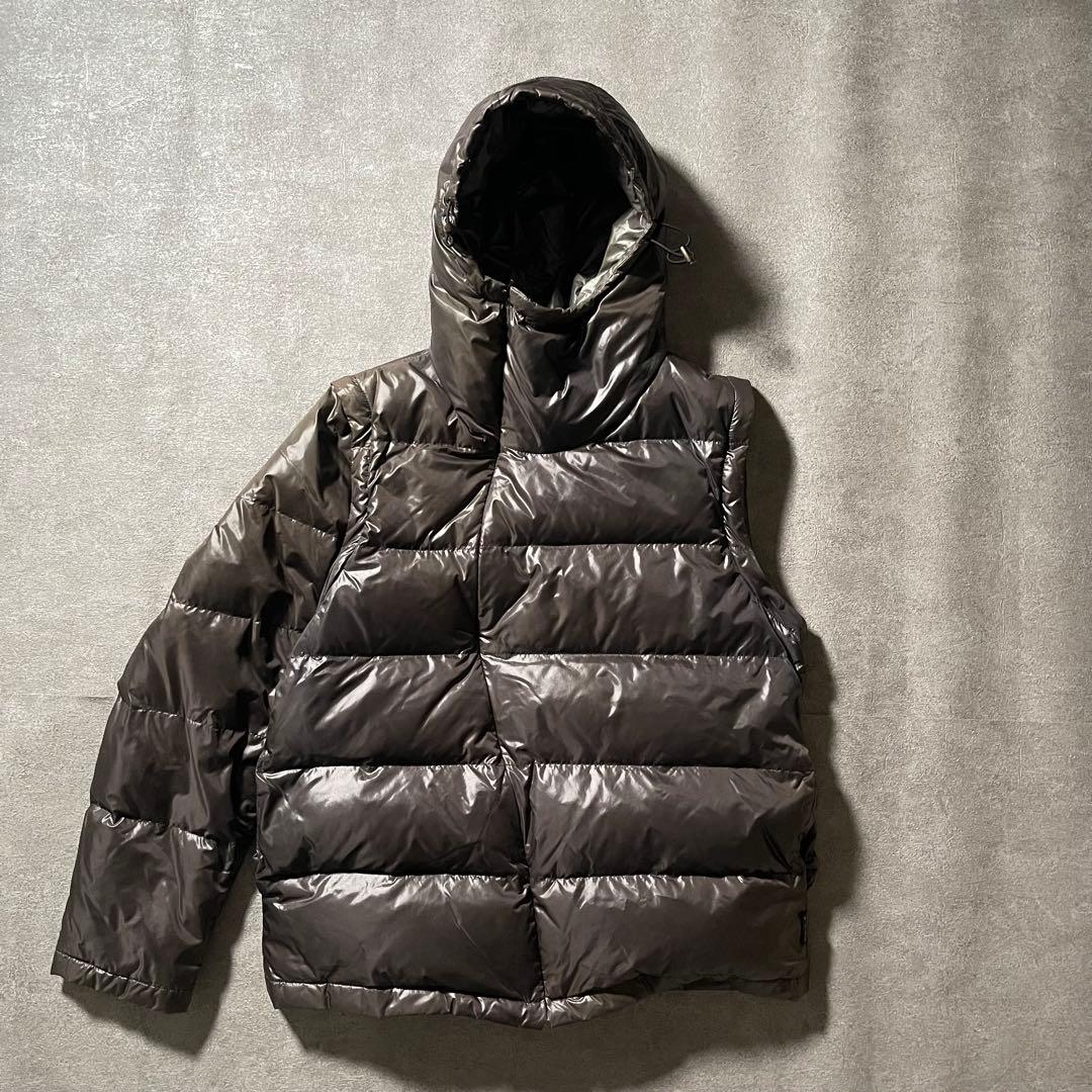 90s agnes b. ダウンジャケット 変形ジップ 鬼フェード ダウンベスト