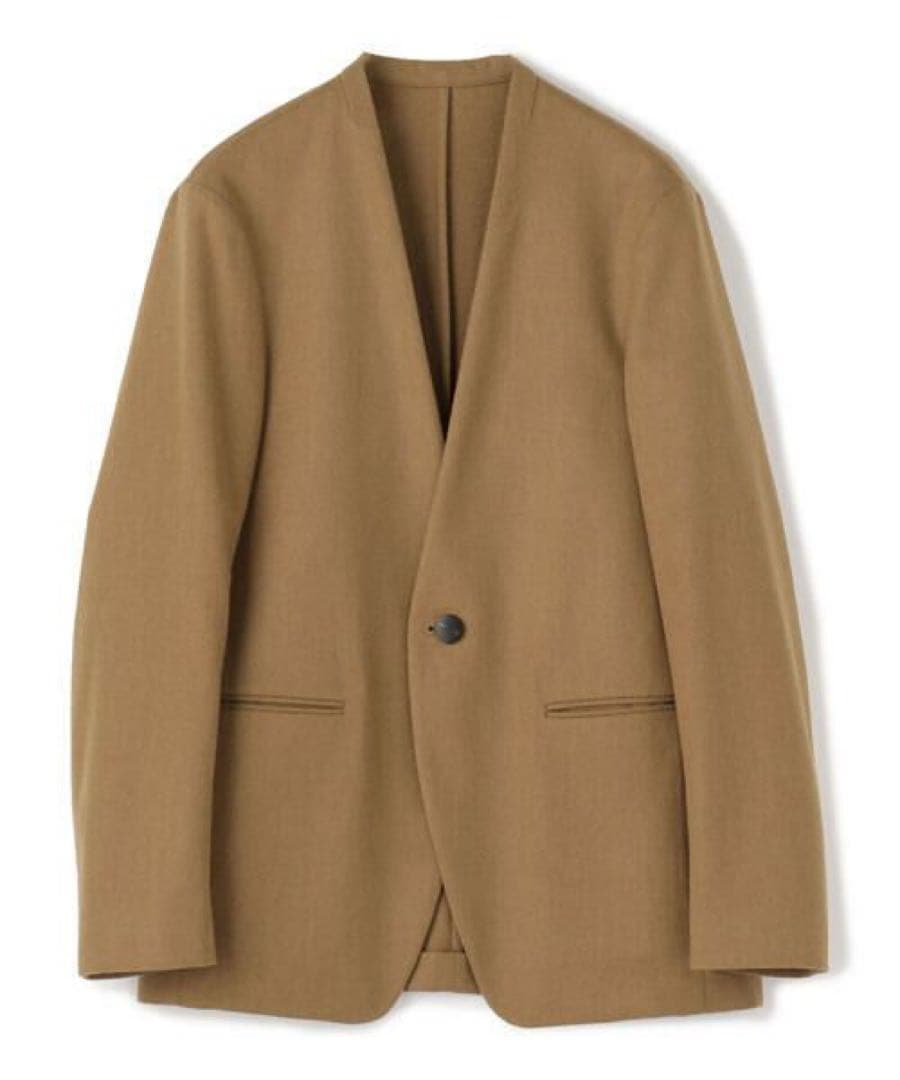 トゥモローランド　ピルグリム　ノーカラージャケット　キャメル　46