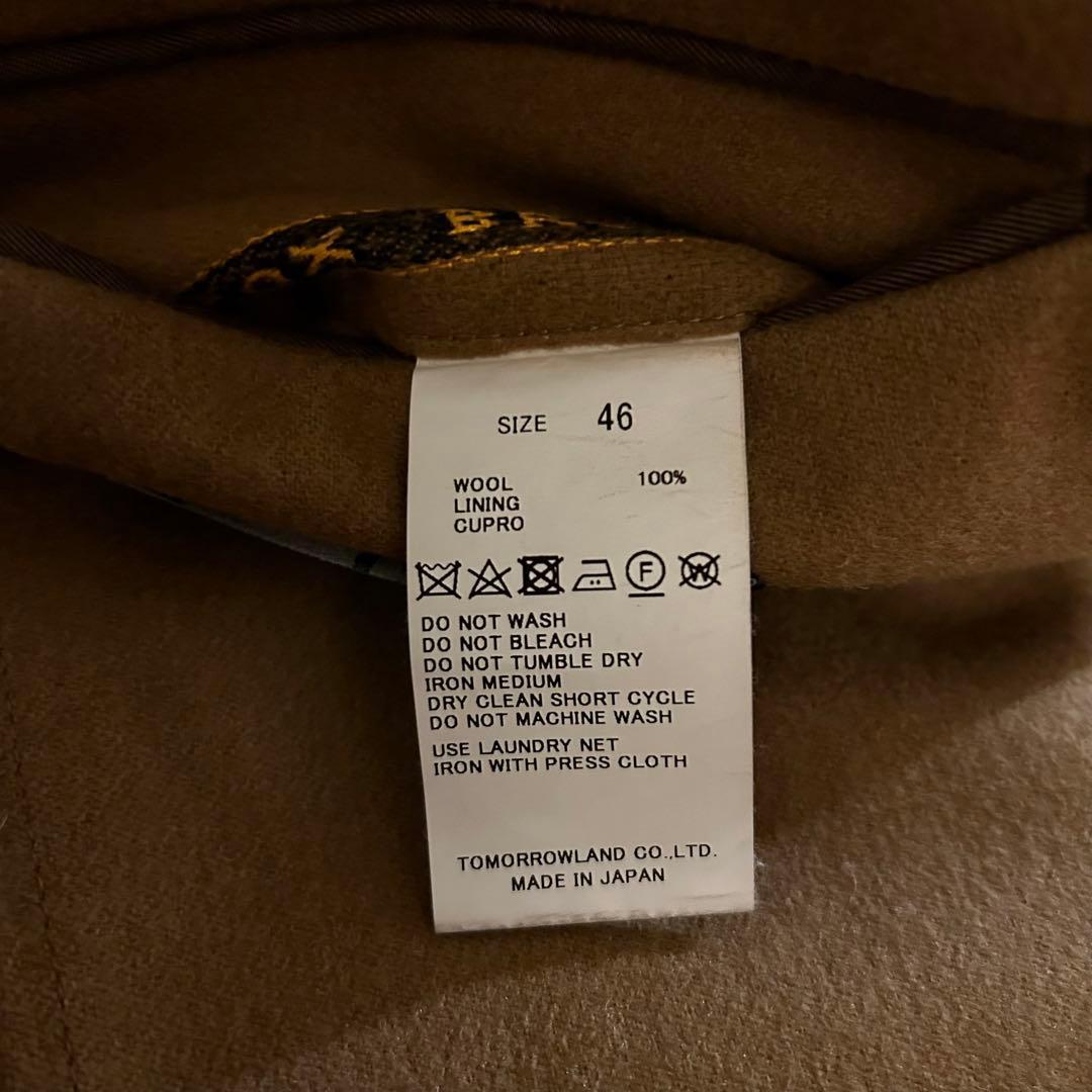 トゥモローランド　ピルグリム　ノーカラージャケット　キャメル　46
