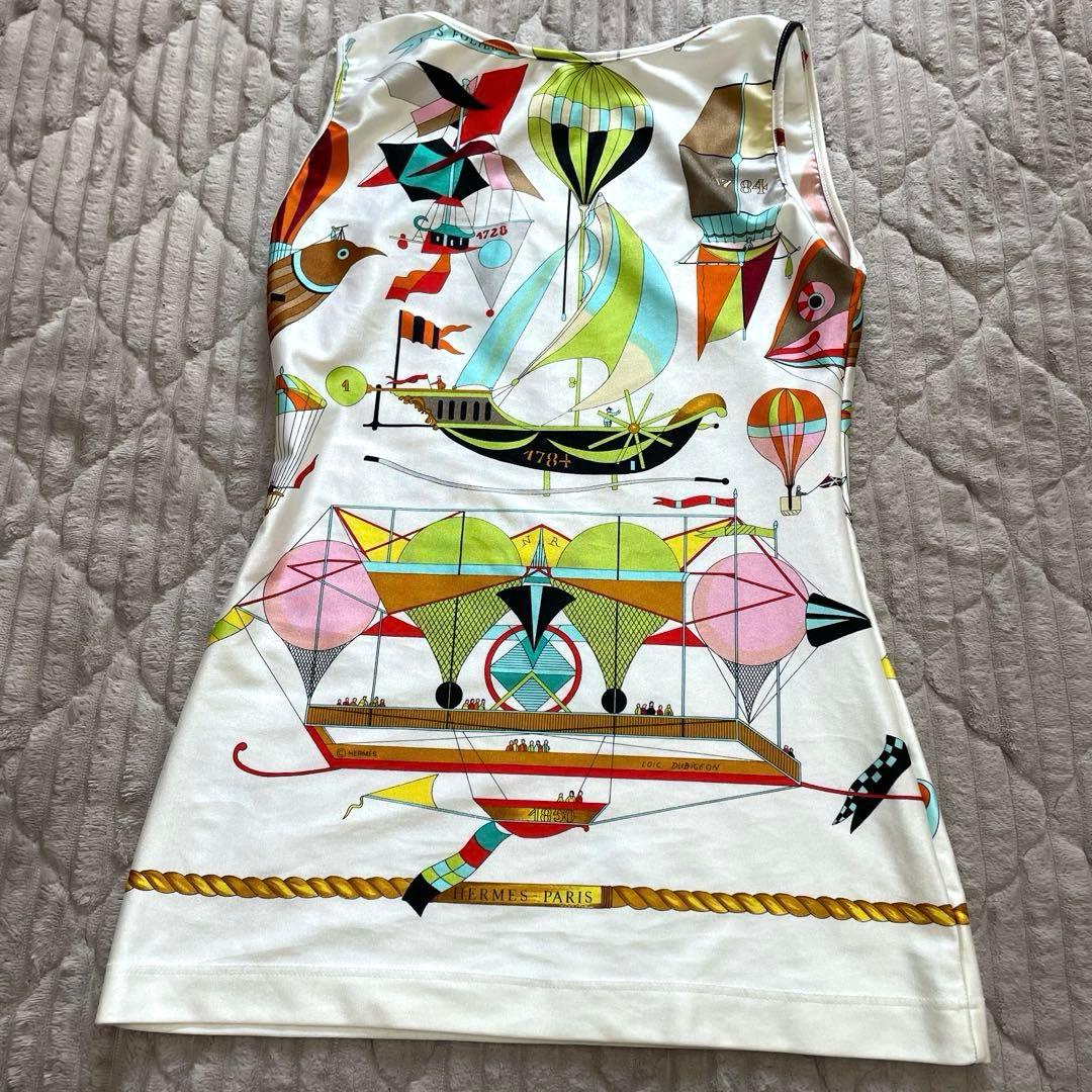 美品 HERMES エルメス 大空の狂気 ノースリーブ 40 カットソー