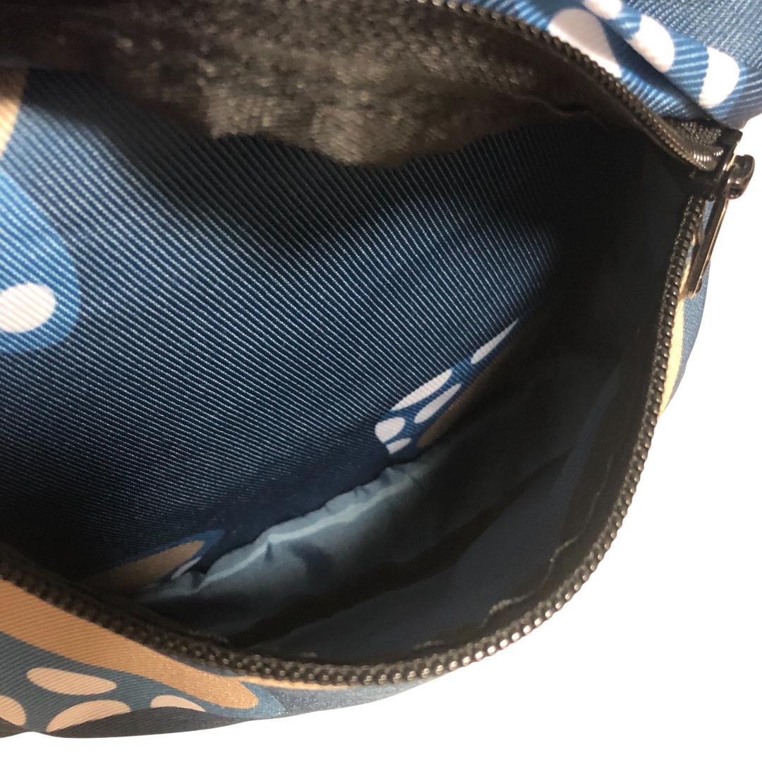 【美品】リップンディップ リュックショルダーバッグ ナイロン キノコ柄 ブルー