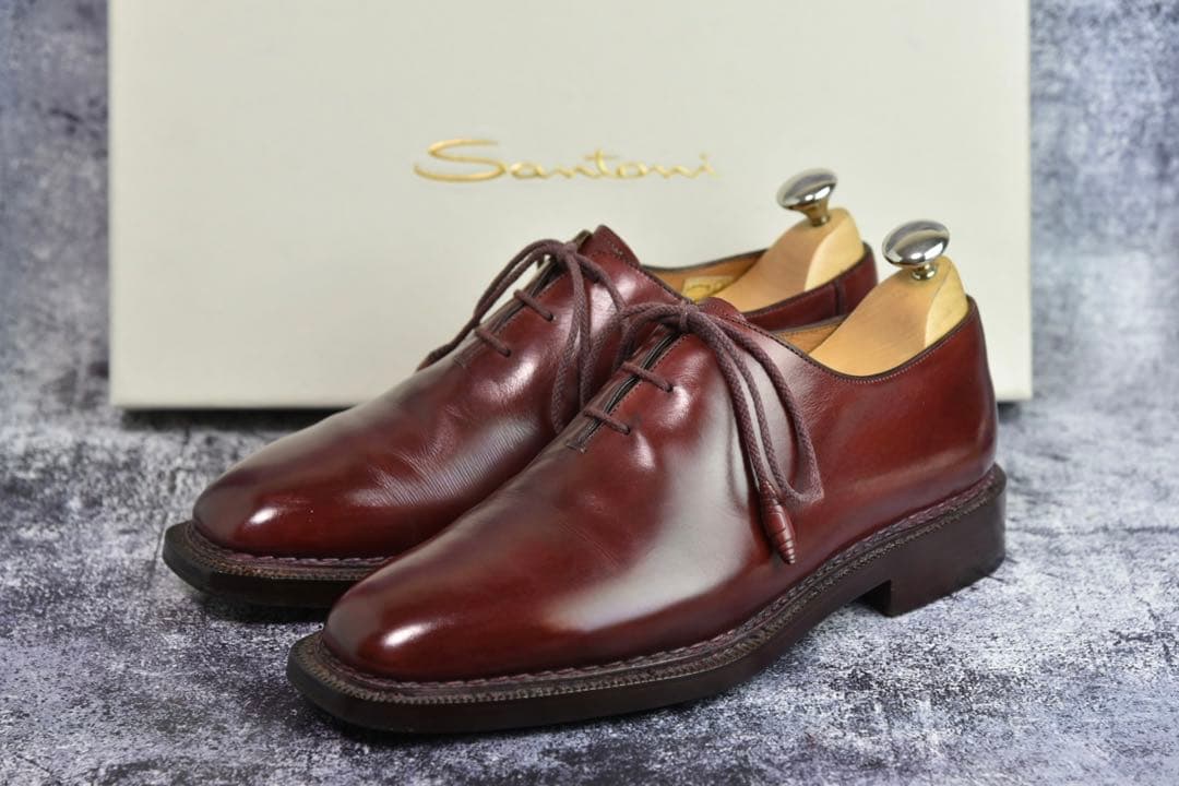 ノルヴェジェーゼ製法　サントーニ　ホールカット　レザーシューズ　サイズ6