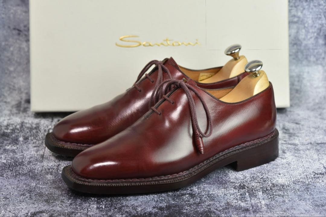 ノルヴェジェーゼ製法　サントーニ　ホールカット　レザーシューズ　サイズ6