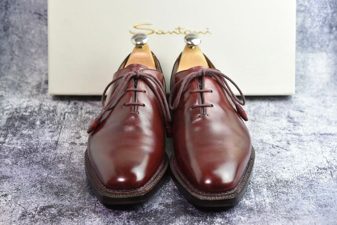 ノルヴェジェーゼ製法　サントーニ　ホールカット　レザーシューズ　サイズ6